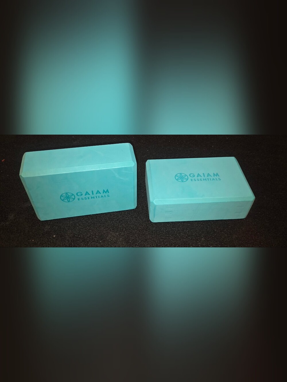 GAIAM Turquoise Foam Yoga Blocks Set of 2